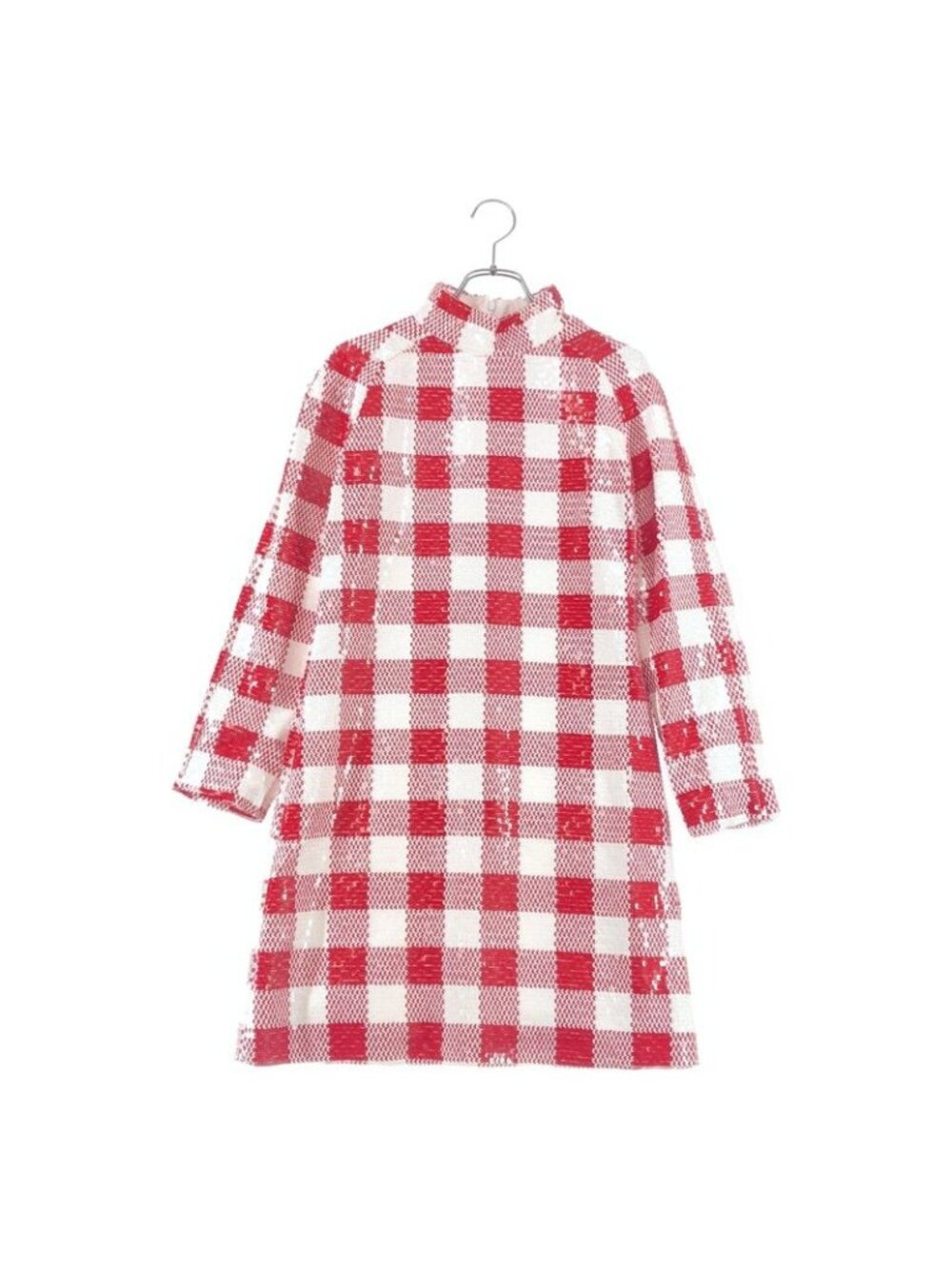 Gucci Vault la Veste Custom Sequin Check Dress S White Red - Picture 1 of 8